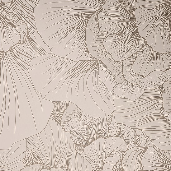 Stylized floral pattern with intricate line details.