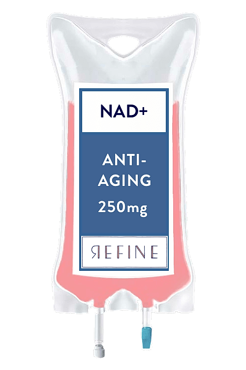 NAD+ anti-aging IV bag, 250 mg dosage.