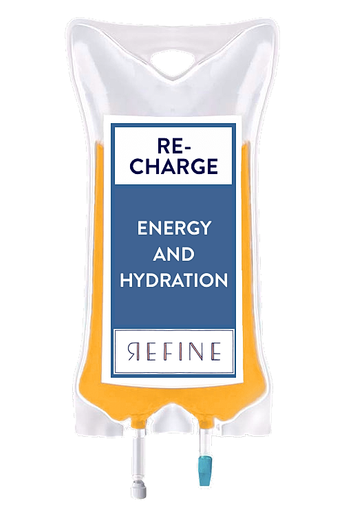 IV bag for energy and hydration infusion.