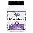 L-Glutathione supplement bottle on white background