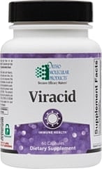 Bottle of Viracid dietary supplement for immune health.