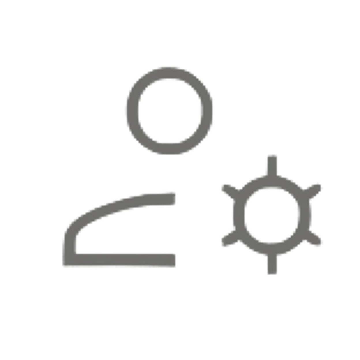 User profile icon with sun symbol